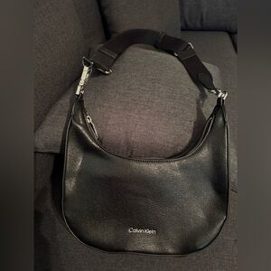 Calvin Klein Textured Black Leather Bag